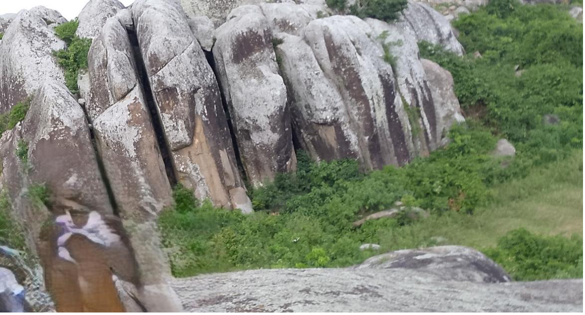 Faulted rock in the Mwikokwe area of Nyang’ombe village